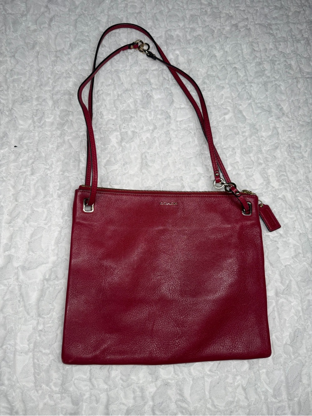 Coach Cherry Red Leather Crossbody Bag